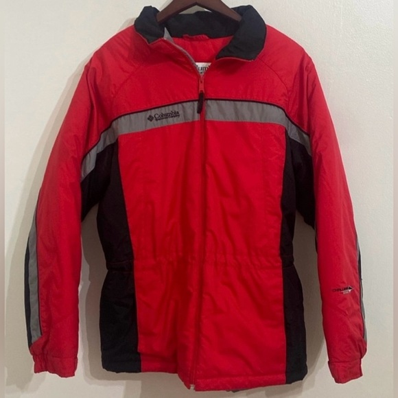 Columbia Other - 3/$30 COLUMBIA Teen Boys Heavy Coat 18/20 Red Ski Snowboard Hooded Jacket Youth